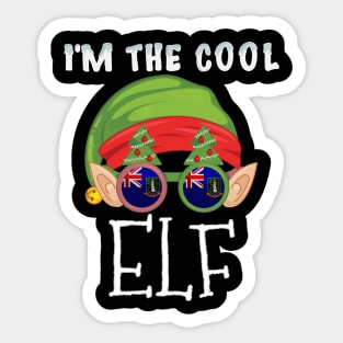 Christmas  I'm The Cool British Virgin Islanders Elf - Gift for British Virgin Islanders From British Virgin Islands Sticker